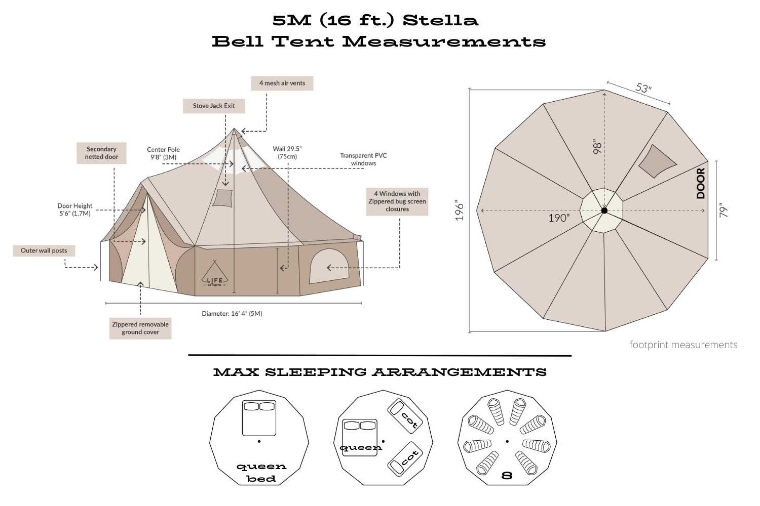 The Backyard Adventure Tent Sleeping Options