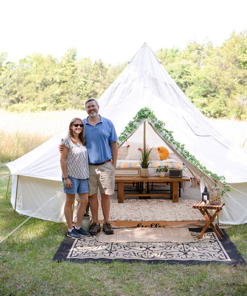 Glamping RVA Co-Founders Cate and Preston Kendig